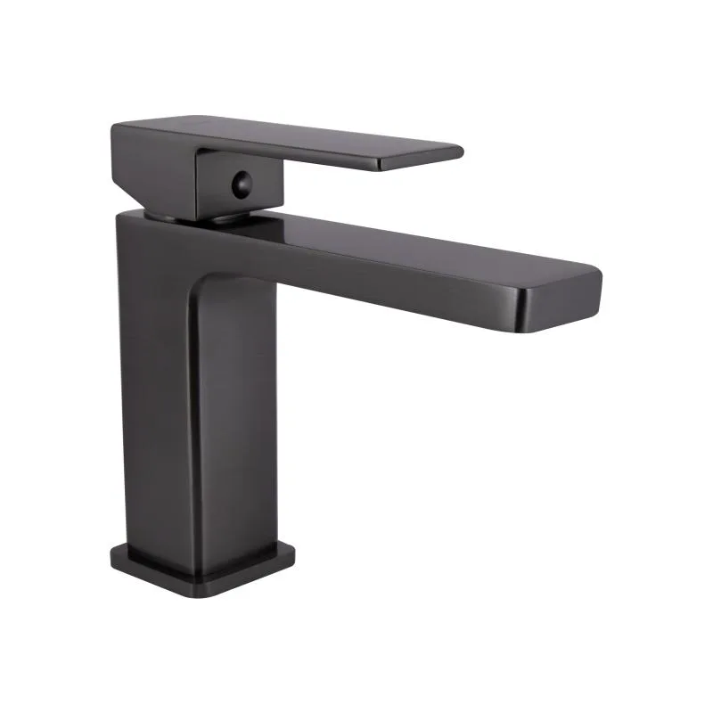 Смеситель для раковины Qtap Gemini 270 Gunmetal Black PVD латунь 45х169х148 мм
