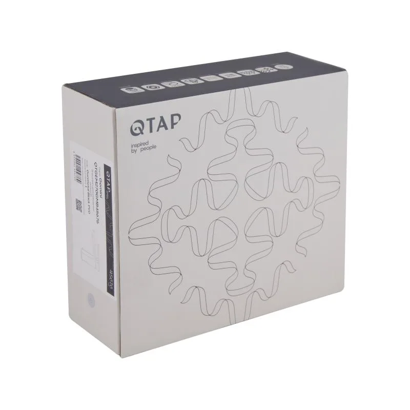 Змішувач для раковини Qtap Gemini 270 Gunmetal Black PVD латунь 45х169х148 мм