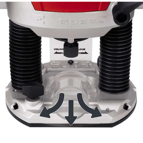 Фрезер Einhell TE-RO 1255 E 1200Вт, цанга 6 та 8мм, 11000-30000 об/хв, вага 3.3 кг.