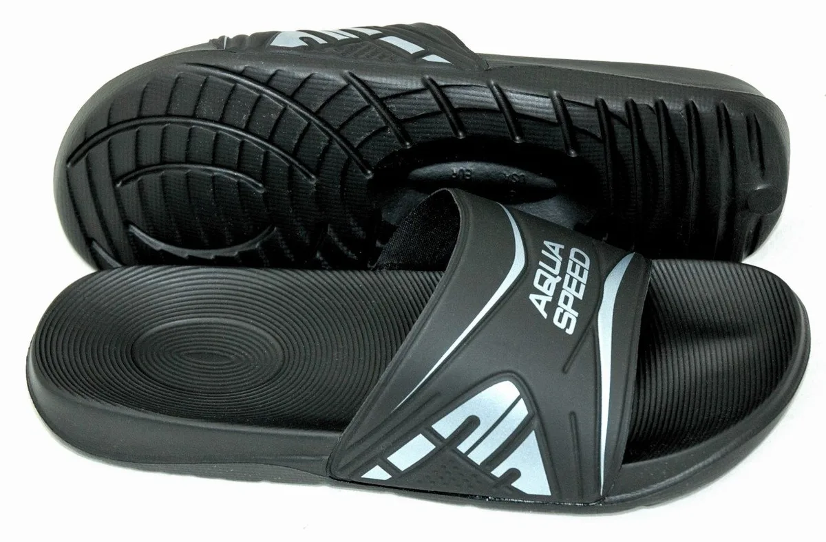 Шльопанці AQUA SPEED EVA 42 чорний сріблястий для плавання