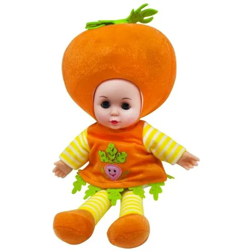 М'яка лялька Lovely Doll в костюмі моркви 37 см з музичною функцією