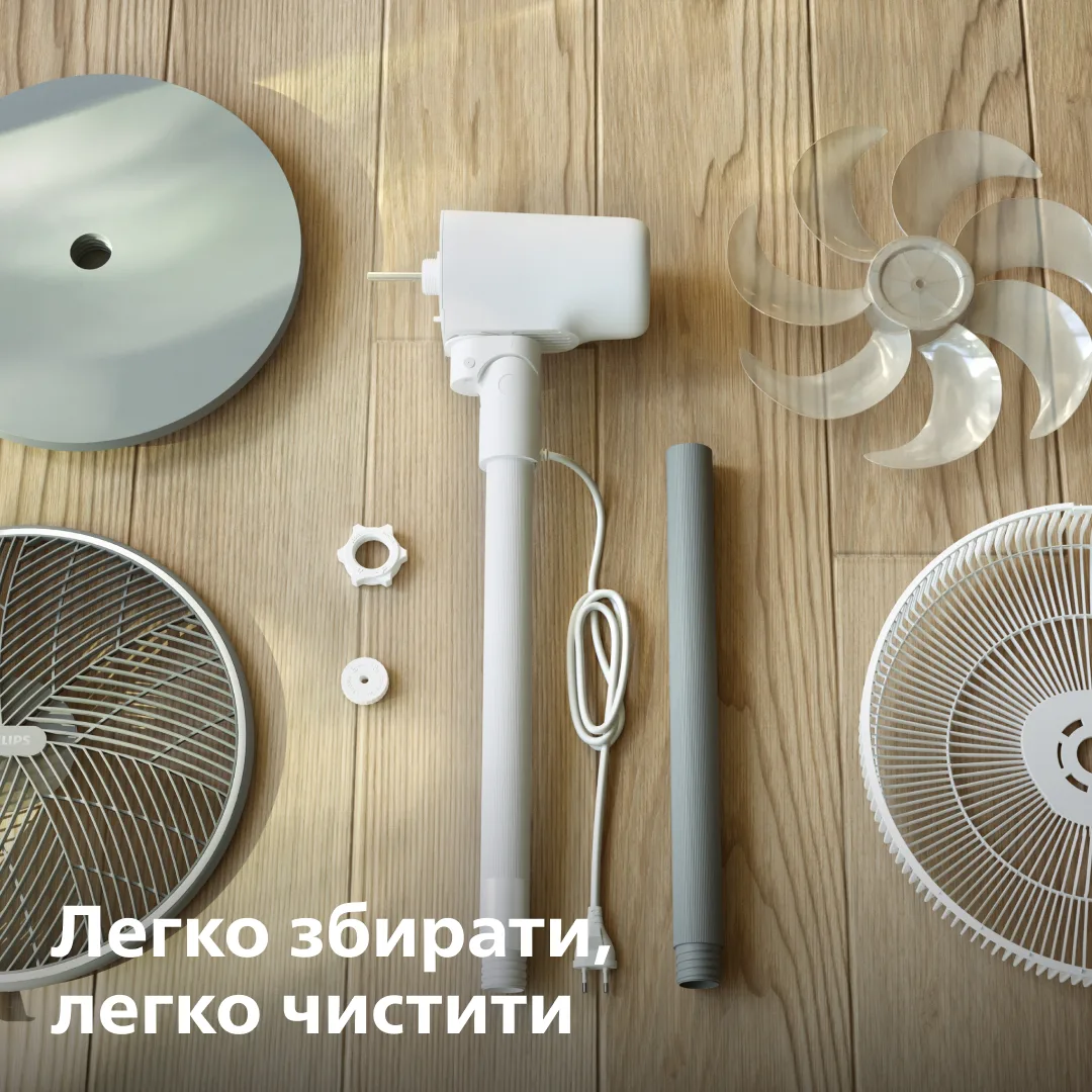 Вентилятор Philips підлоговий пластиковий 125х40 см білий 3 швидкості