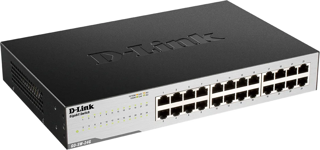 Комутатор D-Link GO-SW-24G 24xGE, Desktop, Некерований