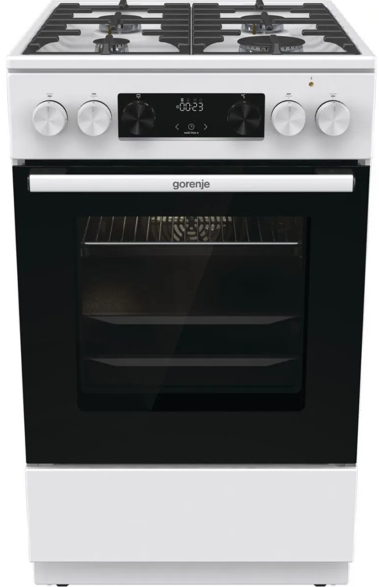 Комбінована плита Gorenje 70л газова варильна поверхня чавунна електрична духовка для кухні біла