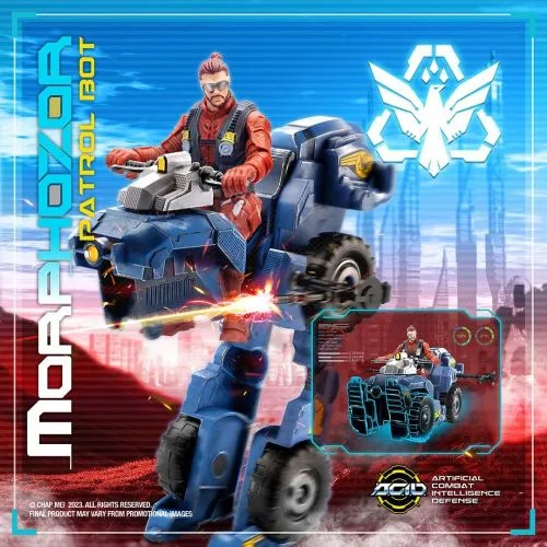 Игровой набор A.C.I.D. МорфоЗор Патрульный робот трансформер для детей с фигуркой Харуто и квадроциклом