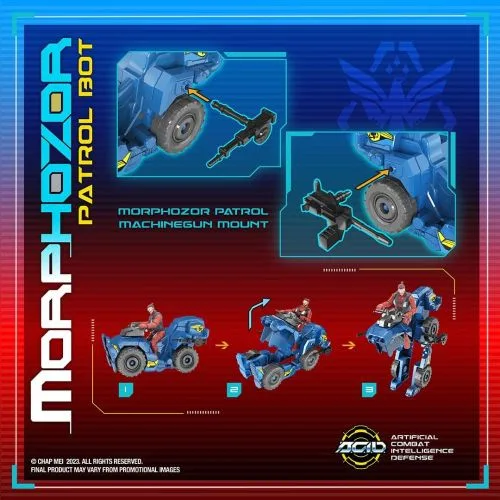 Игровой набор A.C.I.D. МорфоЗор Патрульный робот трансформер для детей с фигуркой Харуто и квадроциклом