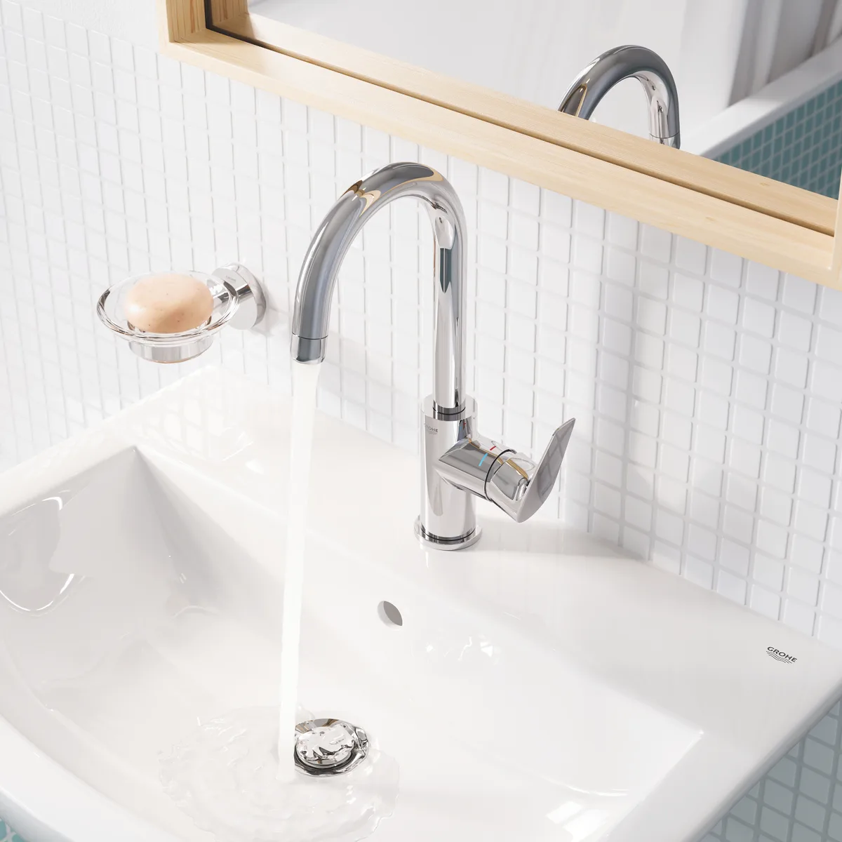 Мильница Grohe Стекло 39х11х11 см Прозрачное