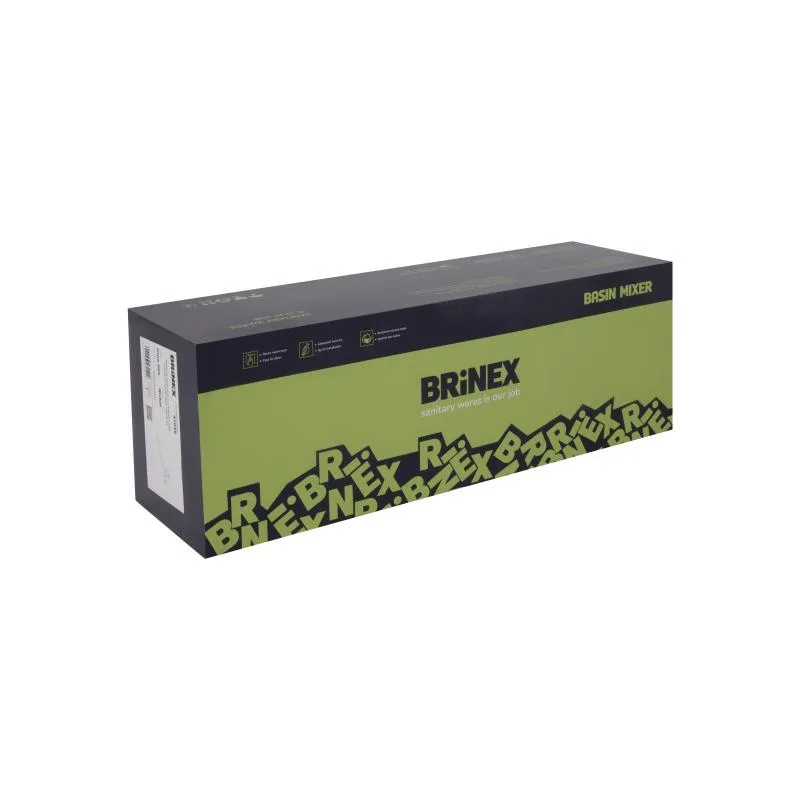 Смеситель для ванны Brinex Pure 005 поворотный 350 мм нержавеющая сталь никелированный