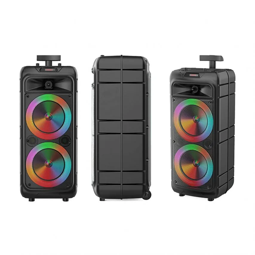 Портативна колонка 30W Bluetooth 4500mAh 260х250х595 мм Чорна