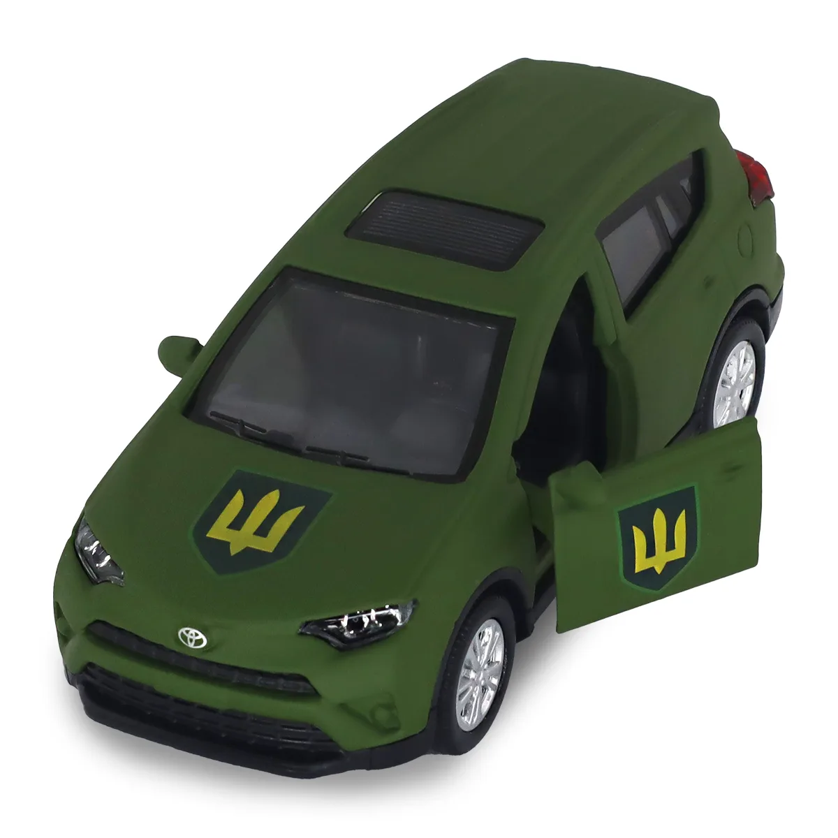 Автомодель TechnoDrive метал 12х4,5х5,5 см Шеврони Героїв Сухопутні війська ЗСУ