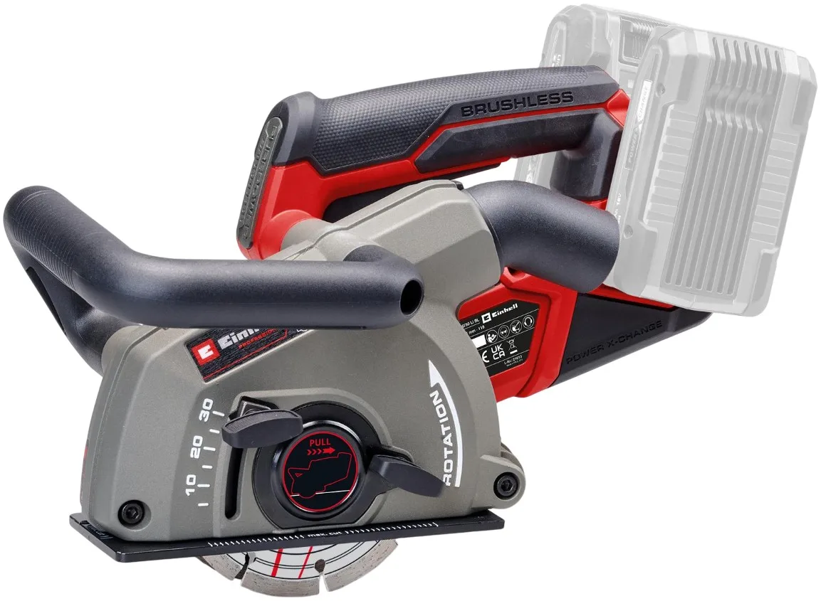 Акумуляторний борозник Einhell Professional TP-MA 36/30 Li BL - Solo PXC 36В, диски 125мм, паз 8-30мм, глибина прорізу.