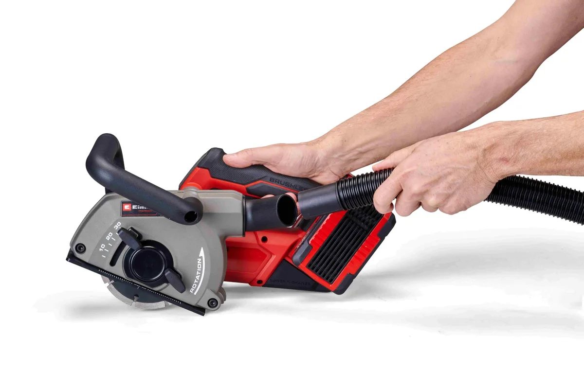 Акумуляторний борозник Einhell Professional TP-MA 36/30 Li BL - Solo PXC 36В, диски 125мм, паз 8-30мм, глибина прорізу.