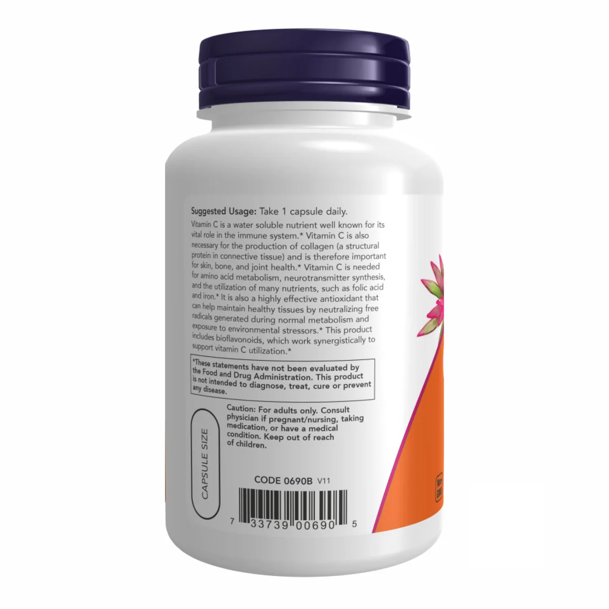 Вітамін C 1000 мг Now Foods вегетаріанські капсули 100 шт