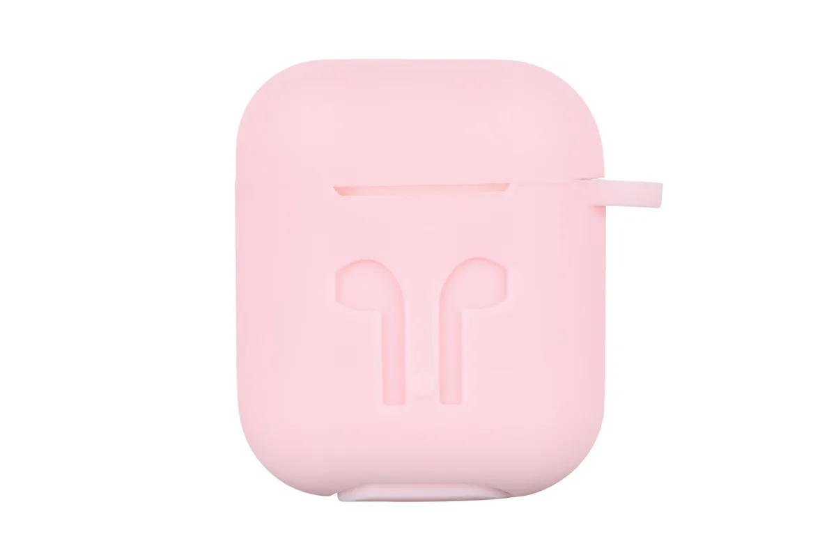 Чохол 2Е для AirPods (Gen 1-2, 2016-2019), Pure Color Silicone Imprint (3.0mm), рожевий світлий