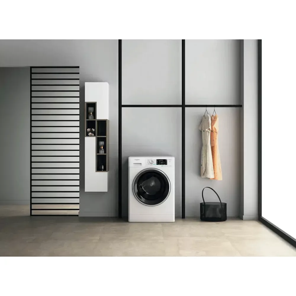 Фронтальна прально-сушильна машина Whirlpool, 11(7)кг, 1600 об/хв, клас A, 60 см, з дисплеєм, функцією пари та інвертором, біла.