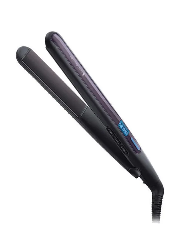 Выпрямитель волос Remington Pro-Sleek Curl, мощность свыше 300Вт, температурный диапазон 150-230°C, с экраном, керамическое покрытие, черного цвета