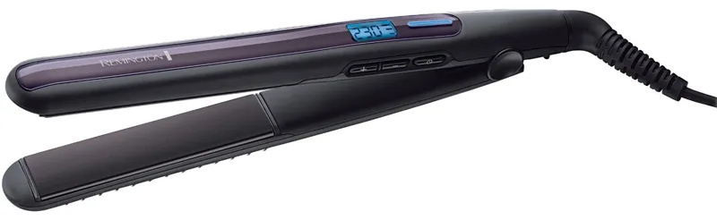 Выпрямитель волос Remington Pro-Sleek Curl, мощность свыше 300Вт, температурный диапазон 150-230°C, с экраном, керамическое покрытие, черного цвета