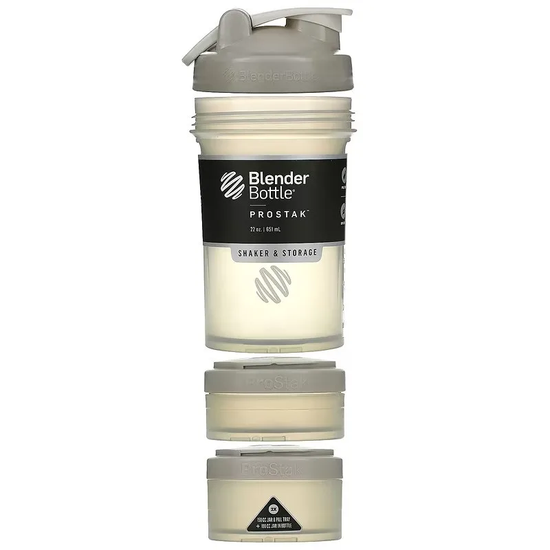Шейкер спортивний BlenderBottle Tritan 650ml сірий з 2 контейнерами