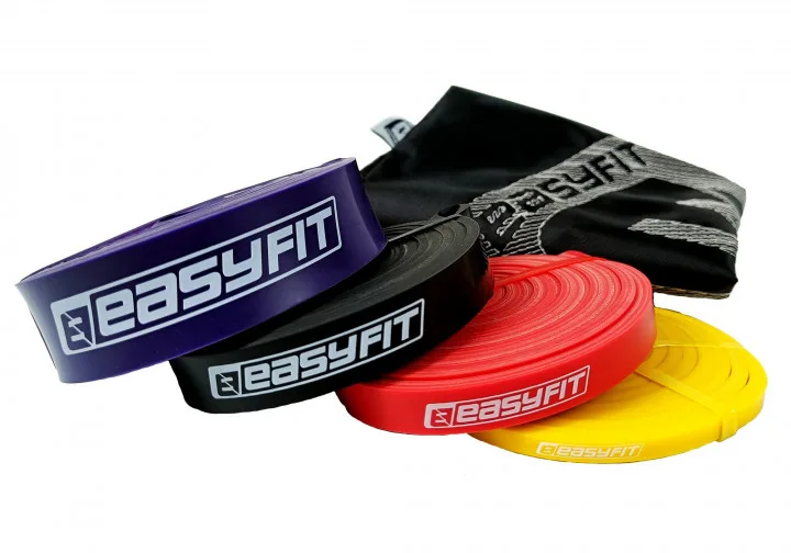 Резиновий контур EasyFit латекс 1-45 кг фіолетовий червоний чорний жовтий