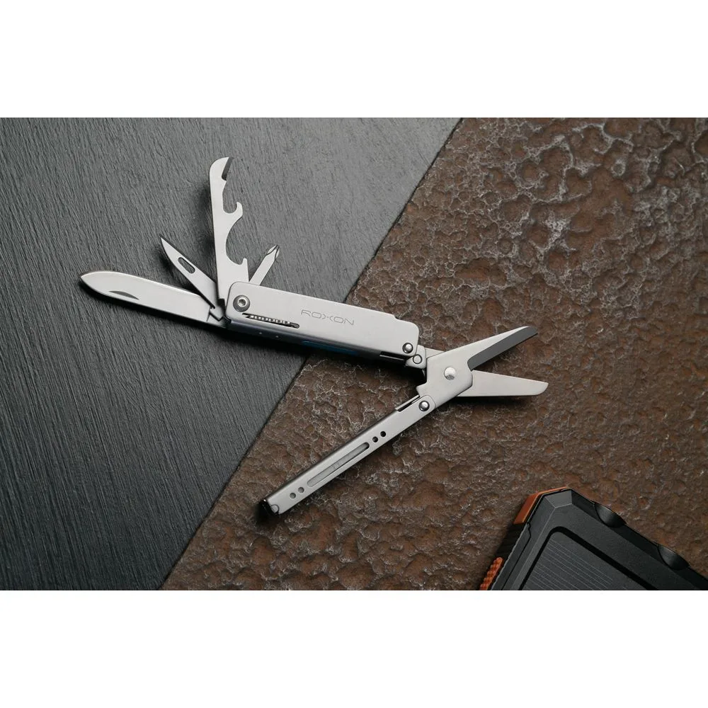 Міні мультитул Roxon 3Cr13 113х70 мм Сірий 13 функцій