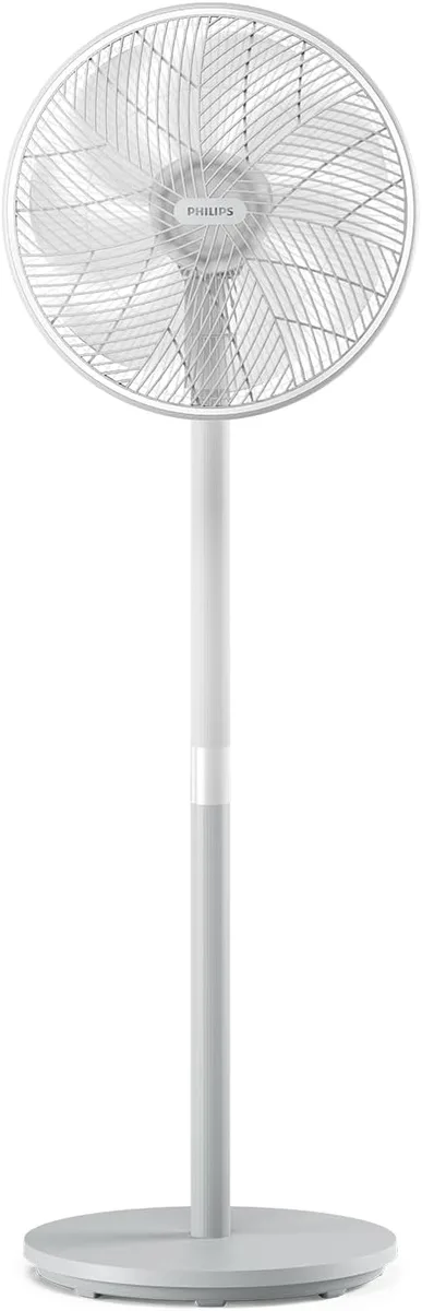 Вентилятор підлоговий Philips Series 2000, 40 см, 48 Вт, з таймером та обертанням на 180 градусів, білий.