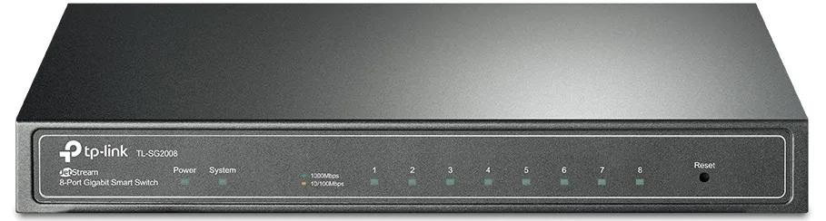 Комутатор TP-Link 8 портів RJ45 10/100/1000 Мбіт/с WebSmart безвентиляторний