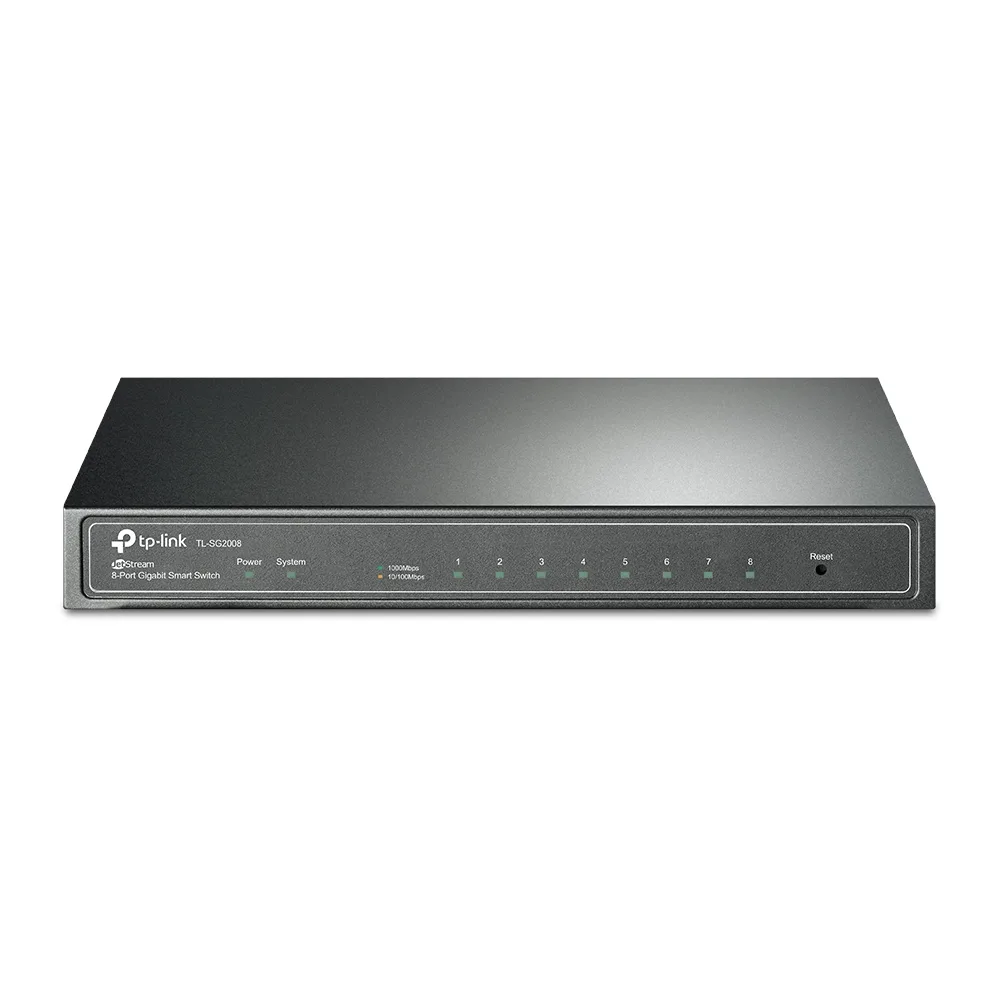 Коммутатор TP-Link 8 портов RJ45 10/100/1000 Мбит/с WebSmart безвентиляторный