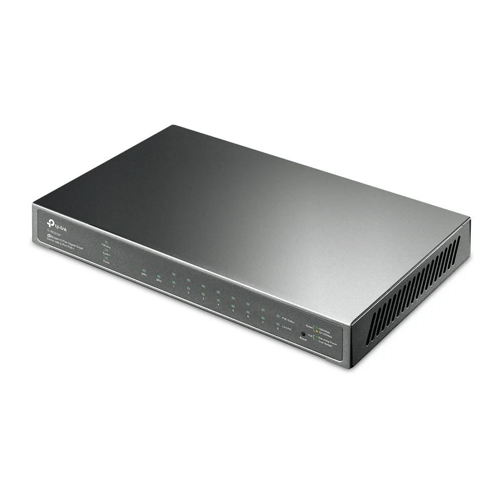 Коммутатор TP-Link 8 портов RJ45 10/100/1000 Мбит/с WebSmart безвентиляторный