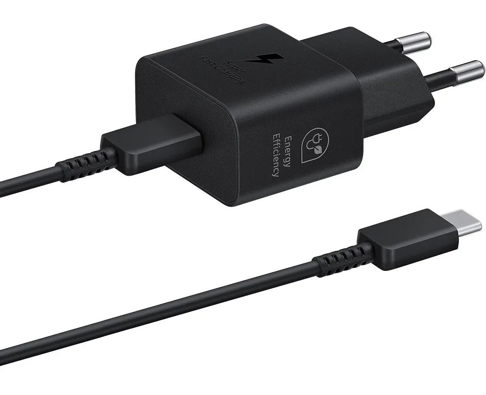 Мережевий зарядний пристрій Samsung 25 Вт USB Type-C чорний