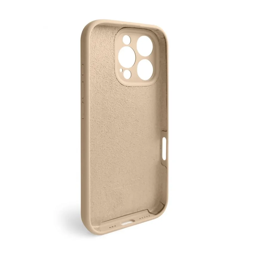 Чохол Silicone Case для Apple iPhone 16 Pro силіконовий закритий низ золотий
