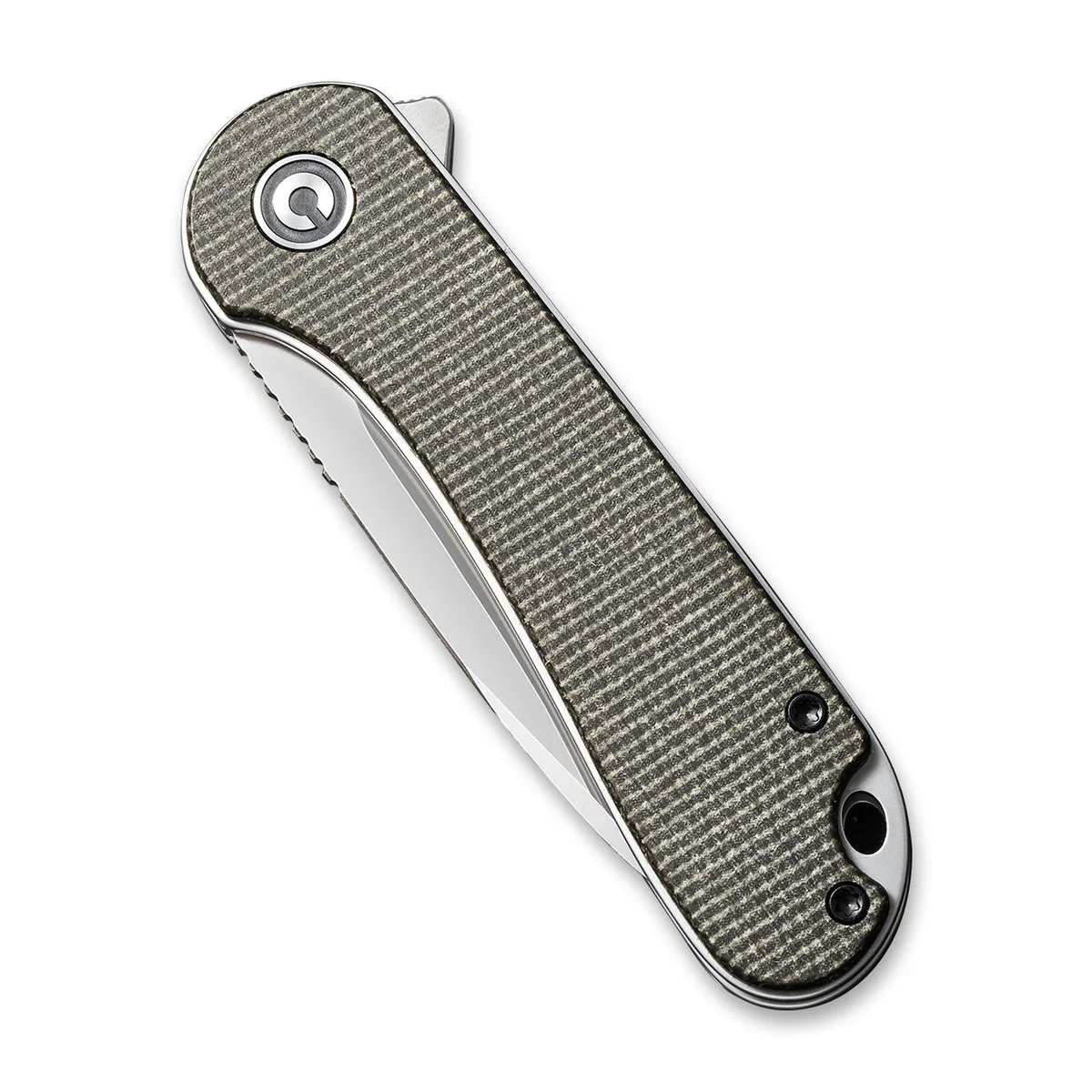 Нож складной карманный Civivi D2 75 мм Micarta темно-зеленый