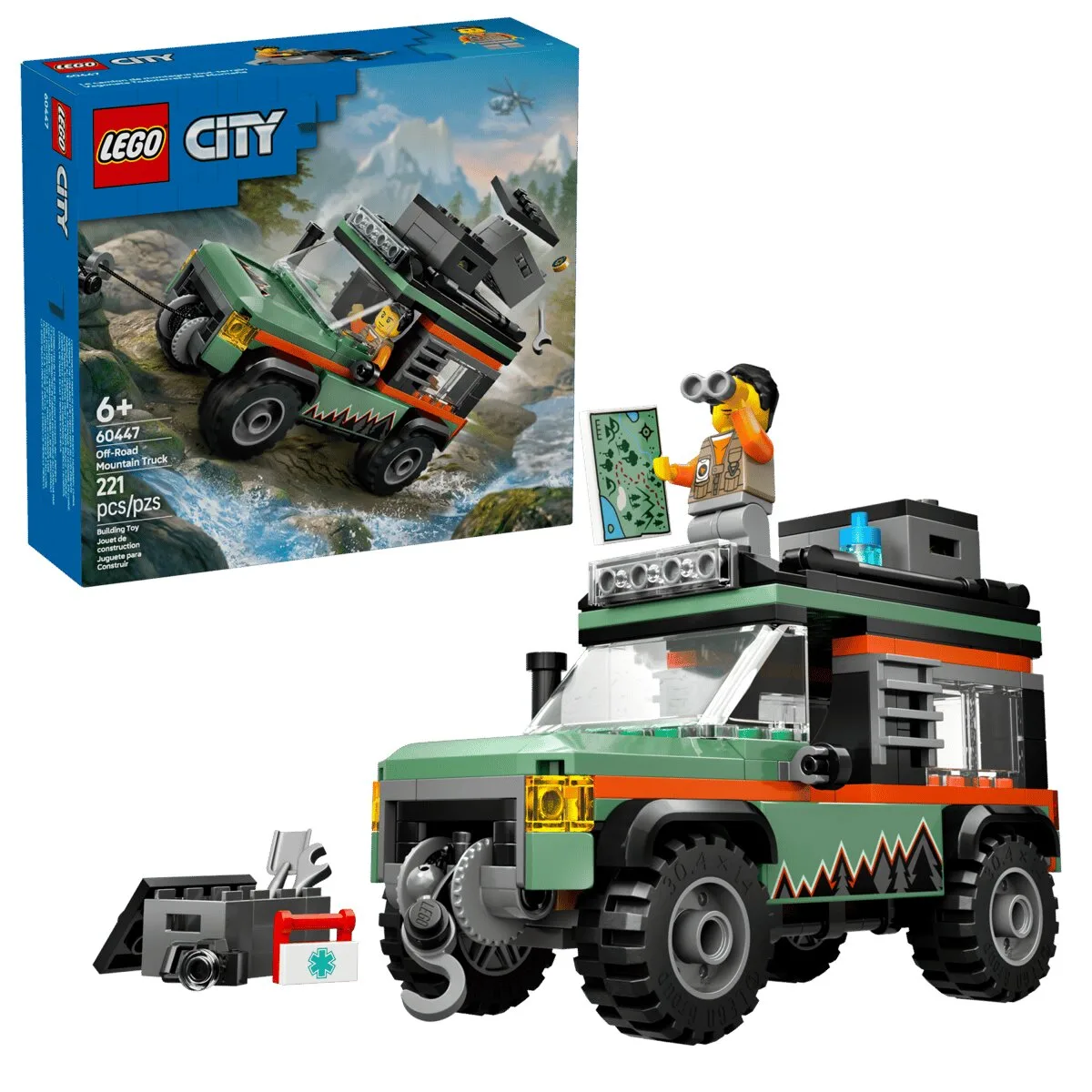Внедорожный горный грузовик 4x4 LEGO City пластик 6 лет для мальчиков и девочек