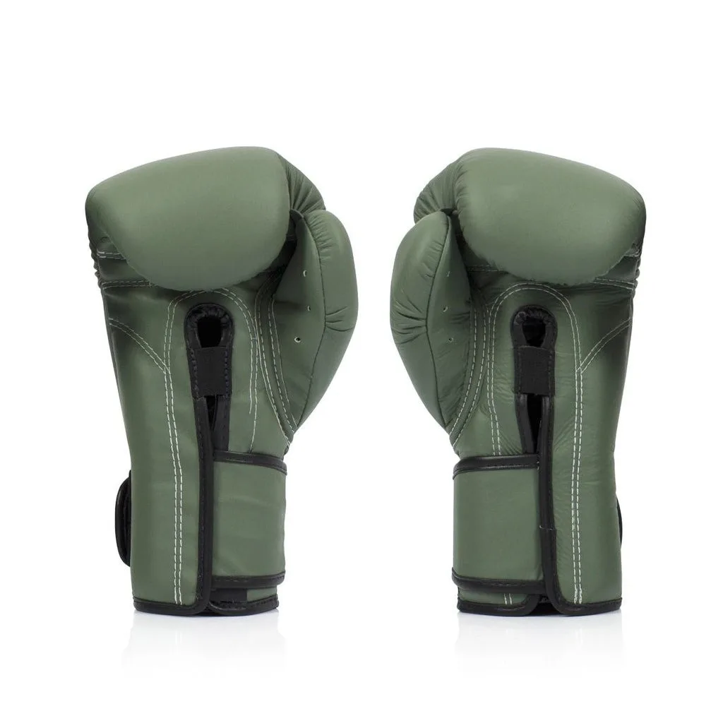 Боксерські рукавиці Fairtex штучна шкіра 14 унцій зелений