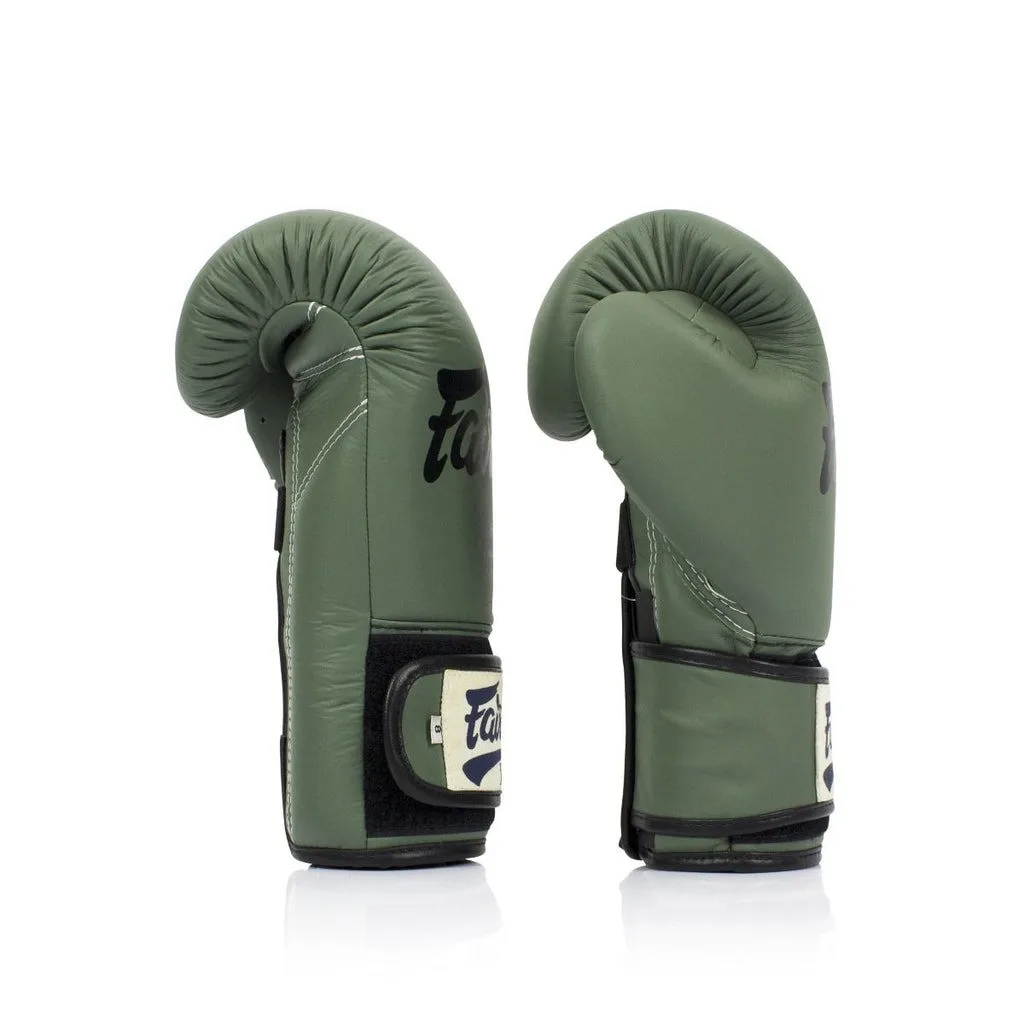 Боксерські рукавиці Fairtex штучна шкіра 14 унцій зелений