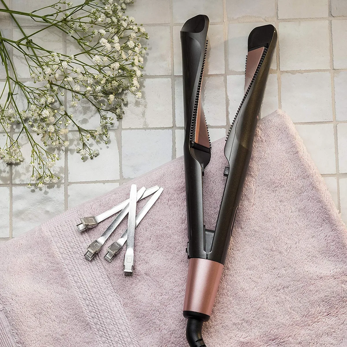 Випрямляч волосся Remington CurlStraight Confidence, 47 Вт, 5 температурних режимів (150-230°C), з дисплеєм, керамічним покриттям,