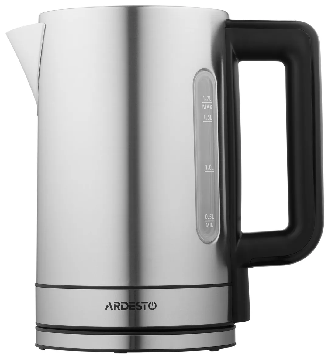 Електричний чайник ARDESTO Steel Collection 1.7л, Strix, металевий, сріблястого кольору.