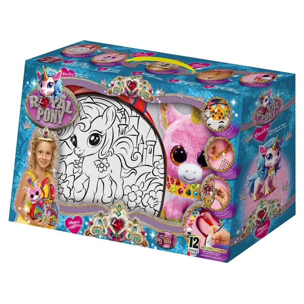 Набір для креативного творчості Danko Toys з акриловими фарбами 12 кольорів для дітей 5+