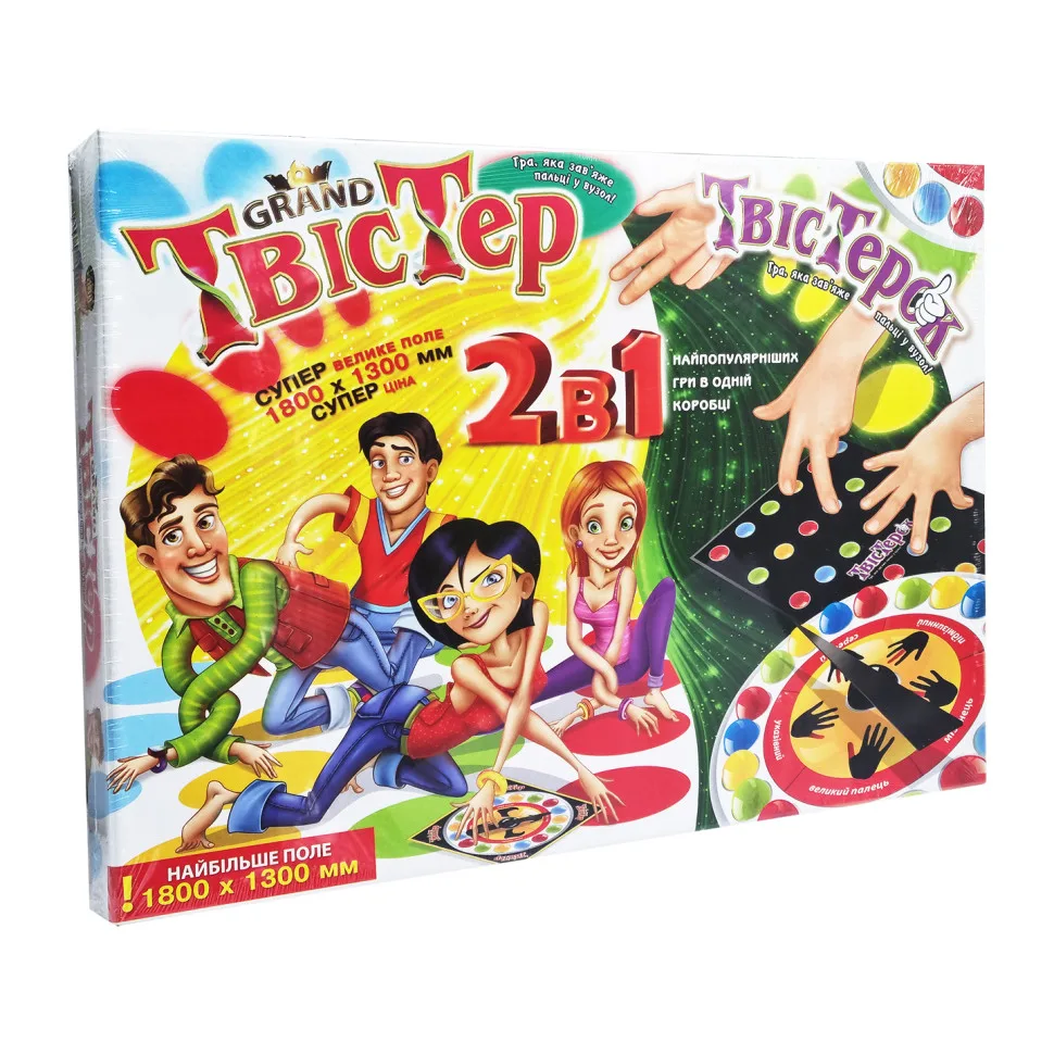 Настільна гра Твістер Danko Toys міцна 130х180 см кольорові кружечки