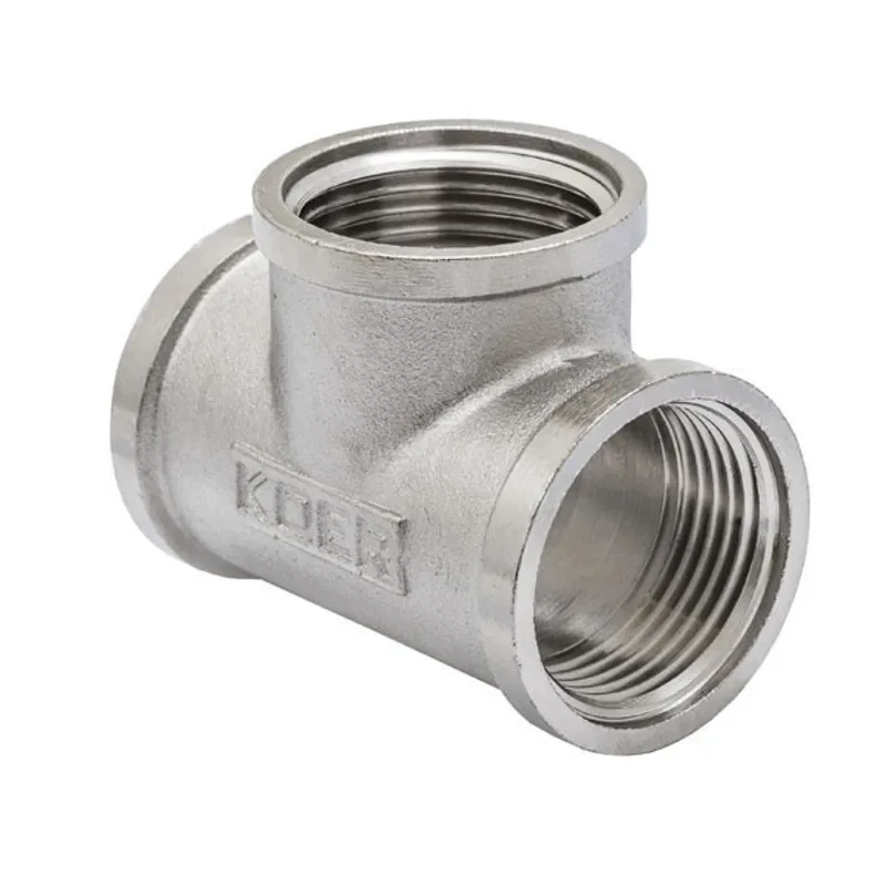 Трійник латунний 1" KF.T10F різьбовий CW617N 37х32 мм сталевий