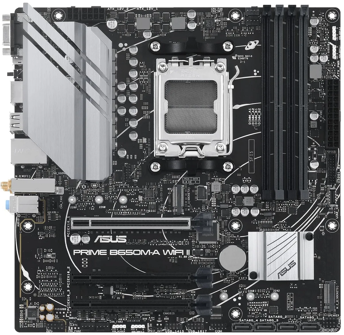 Материнська плата ASUS B650M-A WIFI II AM5 micro-ATX 4xDDR5 Wi-Fi 7.1