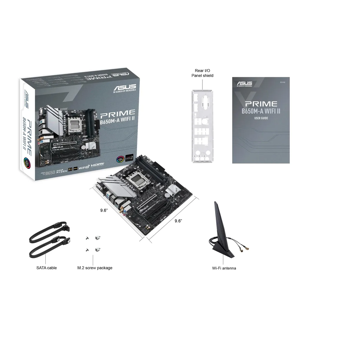 Материнська плата ASUS B650M-A WIFI II AM5 micro-ATX 4xDDR5 Wi-Fi 7.1