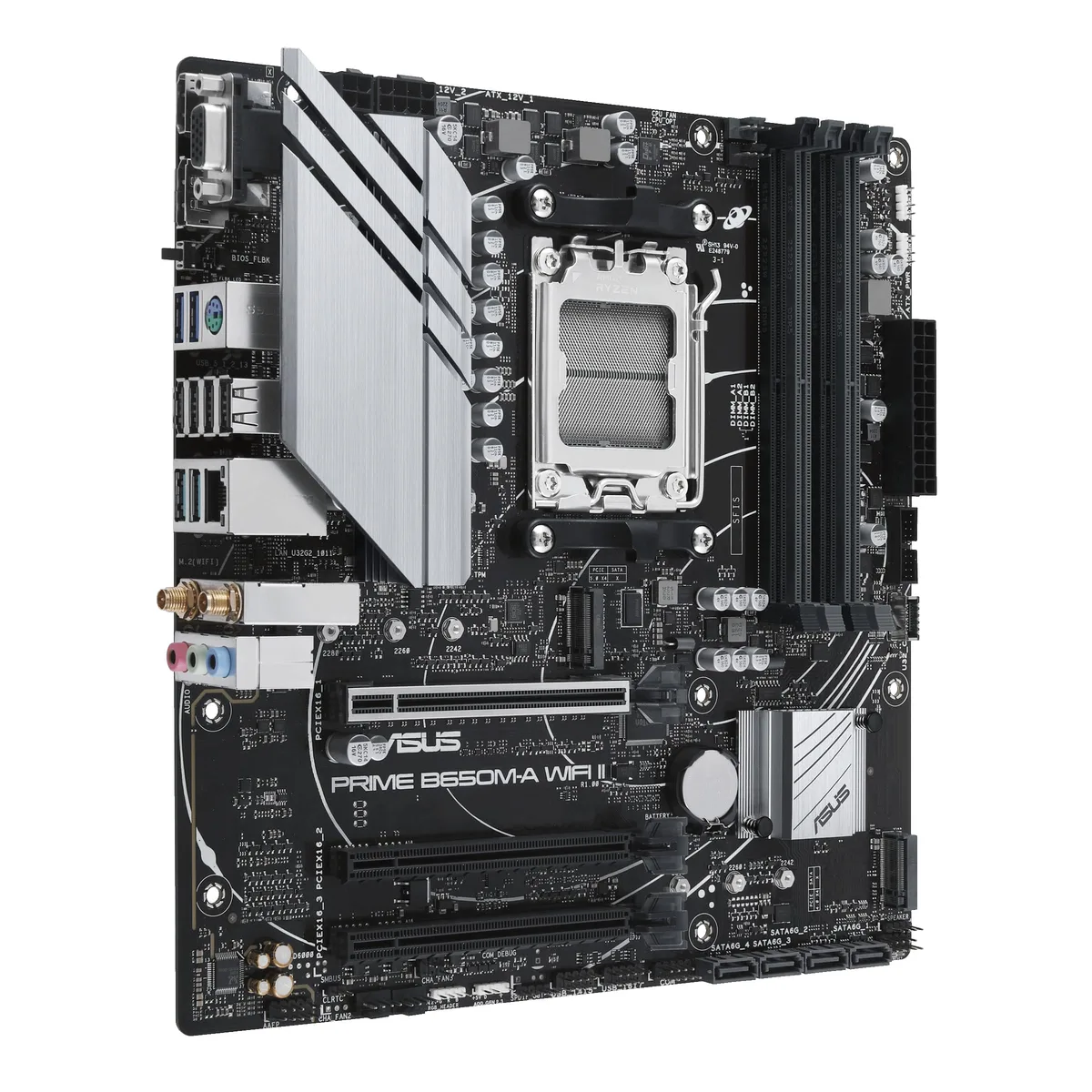 Материнська плата ASUS B650M-A WIFI II AM5 micro-ATX 4xDDR5 Wi-Fi 7.1