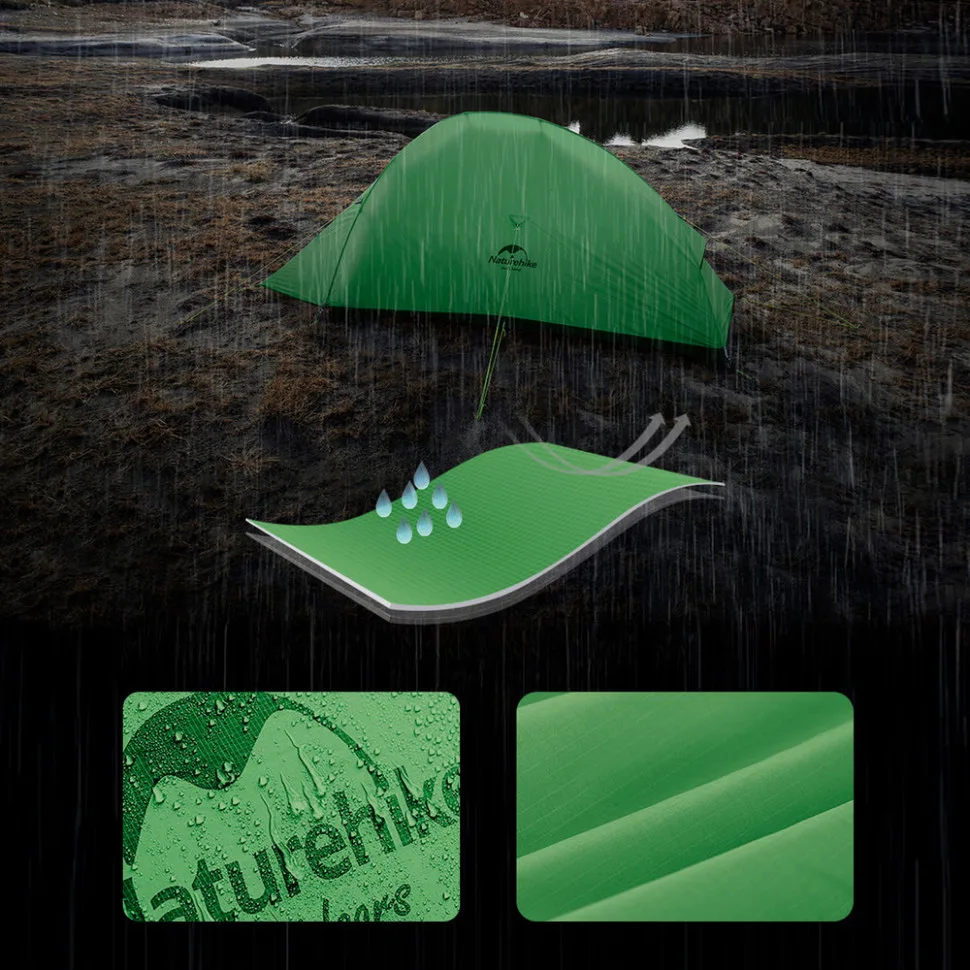 Намет надлегкий Naturehike поліестер 270х90х105 см зелений
