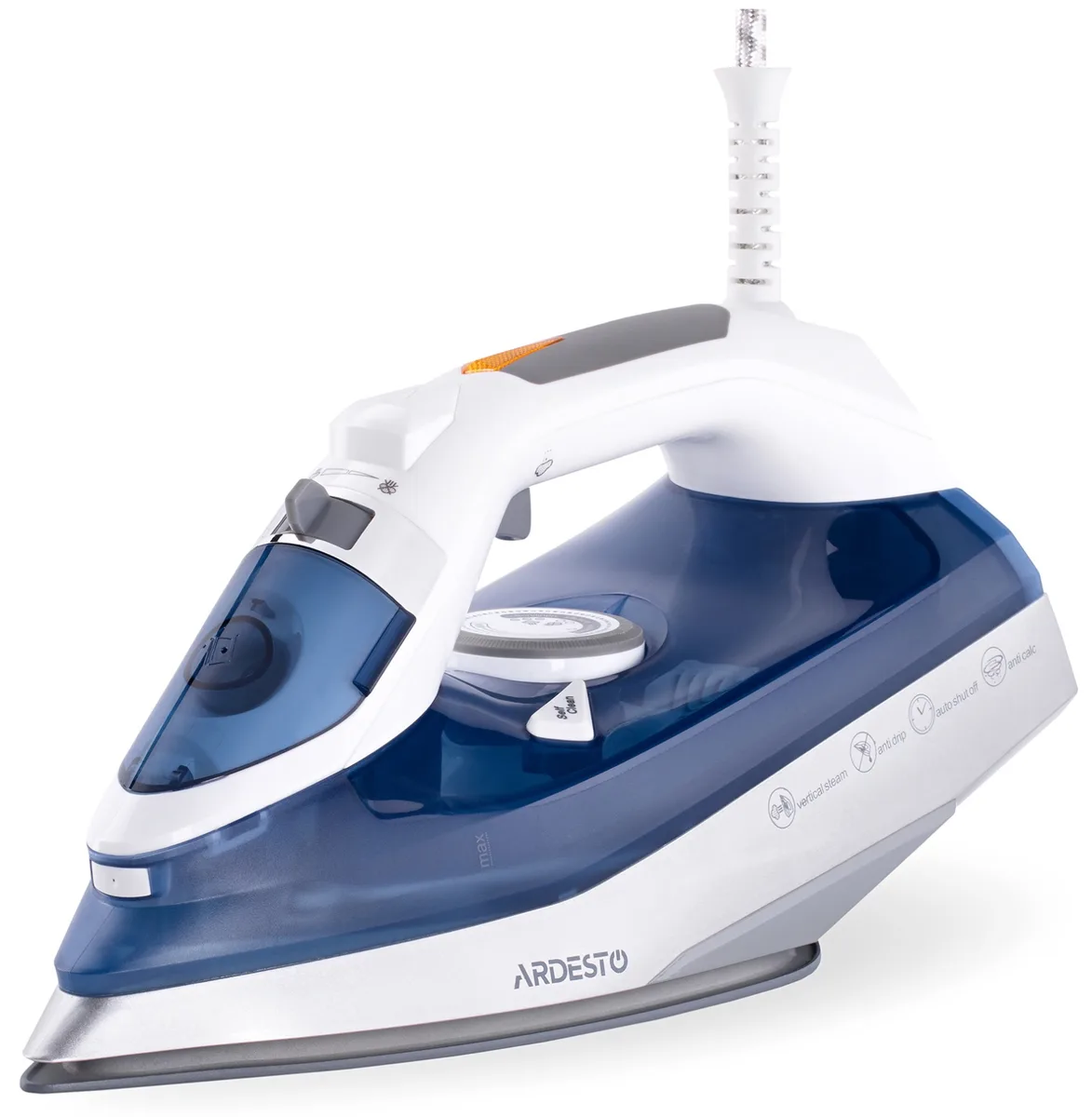 Праска ARDESTO IR-C2232-BL, 2200Вт, 320мл, паровий режим, керамічна підошва, синій колір.