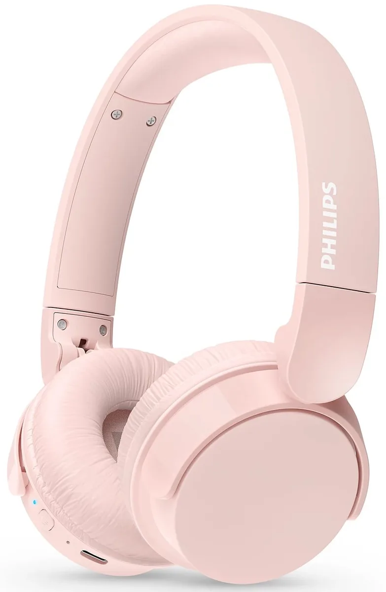 Наушники On-ear Philips TAH4209 BT 5.3, беспроводные, с микрофоном, розовые.