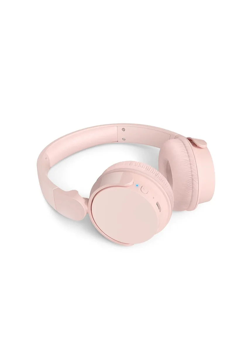 Наушники On-ear Philips TAH4209 BT 5.3, беспроводные, с микрофоном, розовые.
