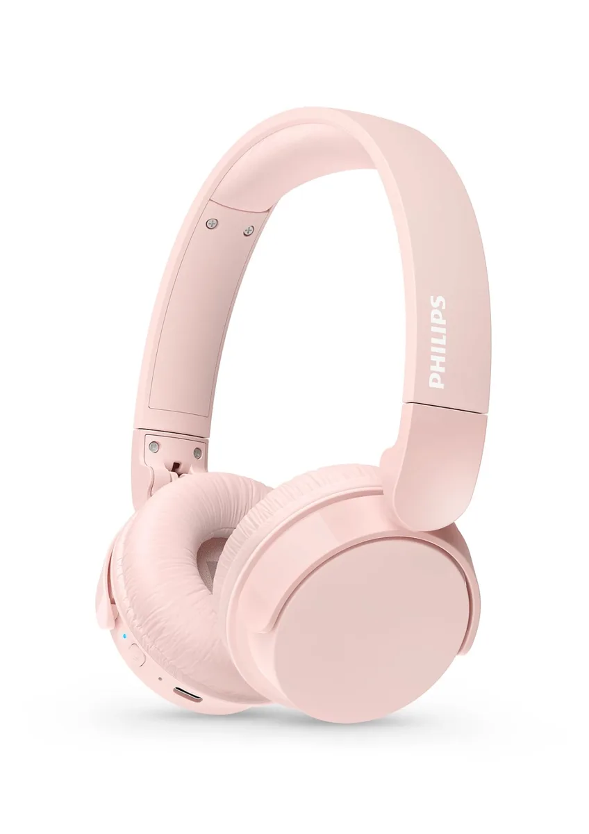 Наушники On-ear Philips TAH4209 BT 5.3, беспроводные, с микрофоном, розовые.