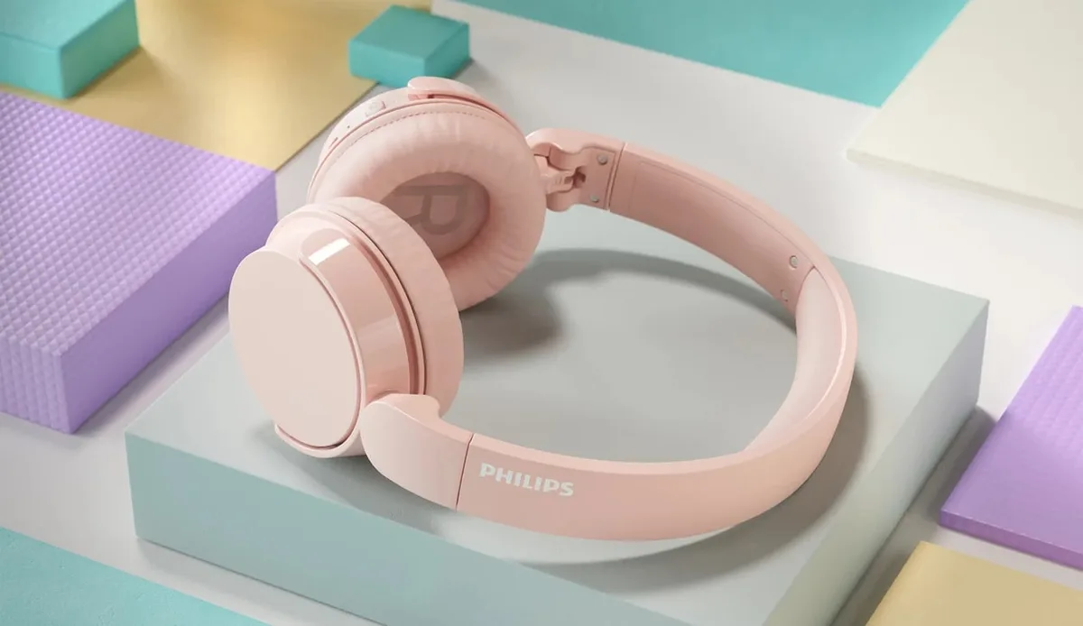 Наушники On-ear Philips TAH4209 BT 5.3, беспроводные, с микрофоном, розовые.