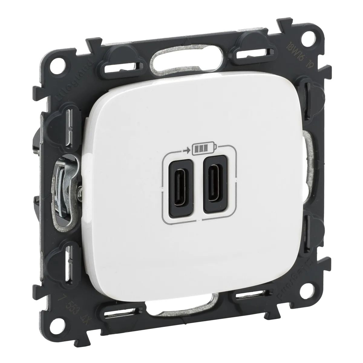 Розетка USB-С+USB-С Legrand Valena ALLURE, 3А, 5V, білий