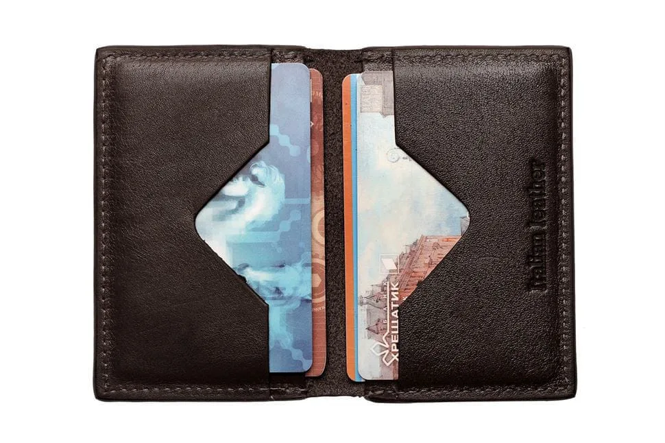 Картхолдер візитниця CardCase Cartolina коричневий для документів та карт, візитниця для бізнесу.